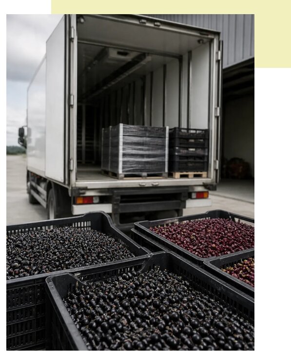 Перевозка смородины рефрижератором в Кимовск по цене от 5154 р. | Агросервис-Кмв